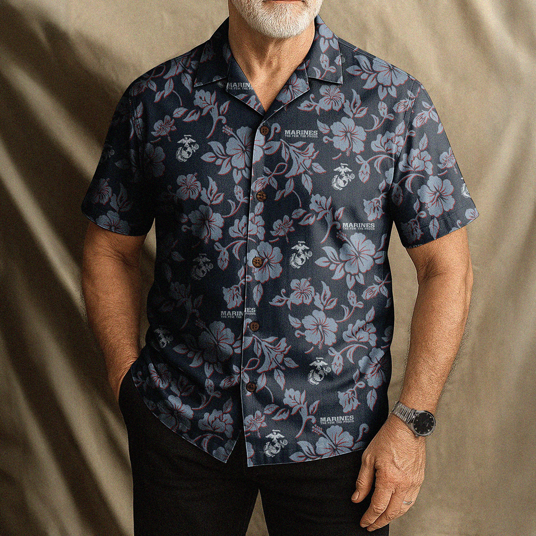 US Marine Corps 250th Years Of Service Hawaiian Shirt