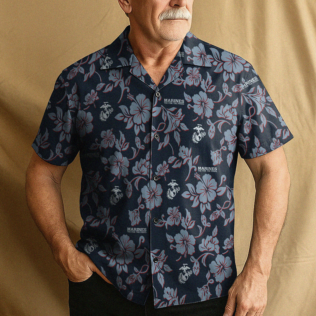US Marine Corps 250th Years Of Service Hawaiian Shirt