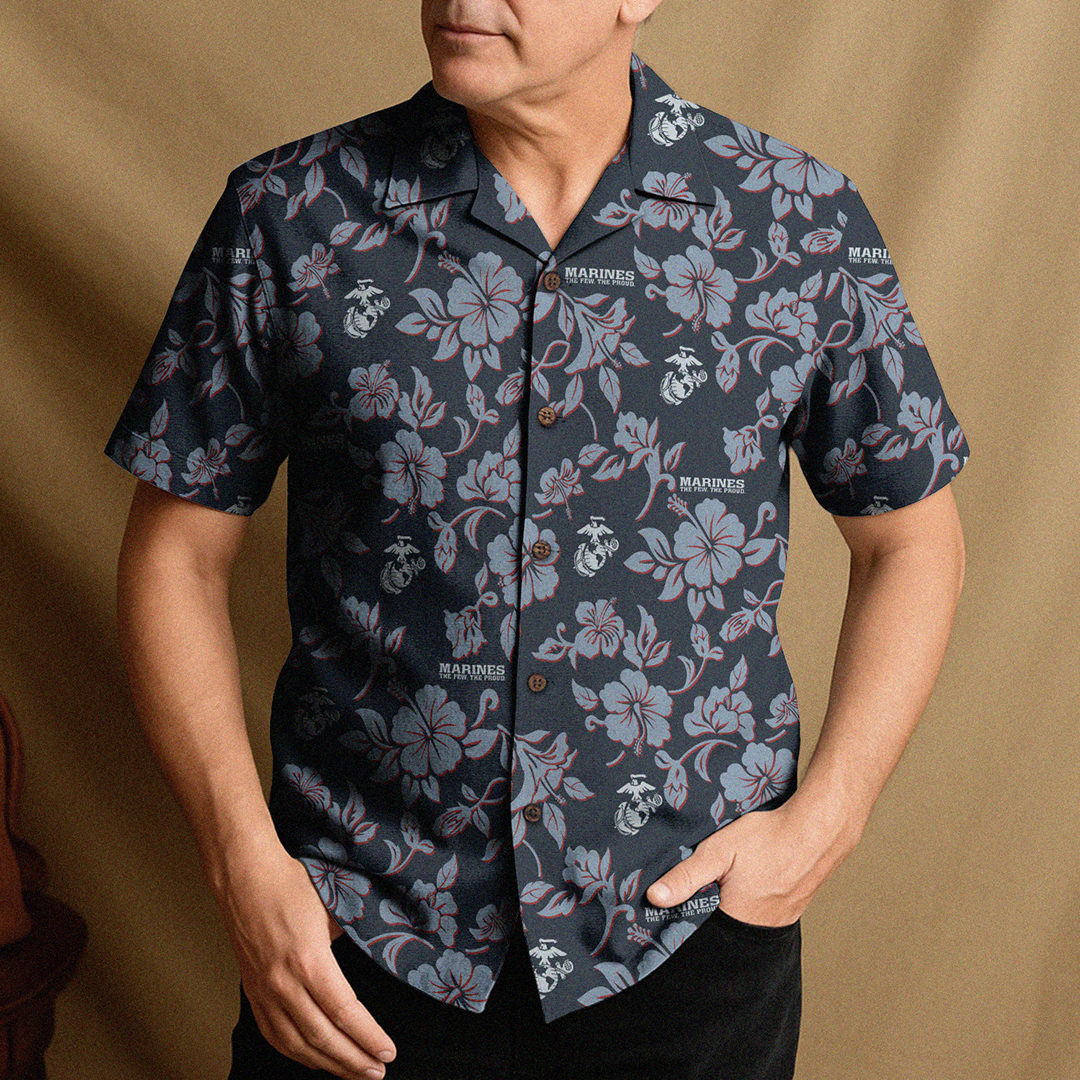US Marine Corps 250th Years Of Service Hawaiian Shirt
