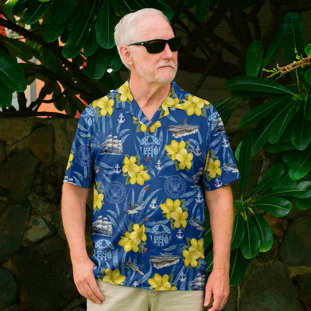US NAVY 250th Years Of Service Hawaiian Shirt