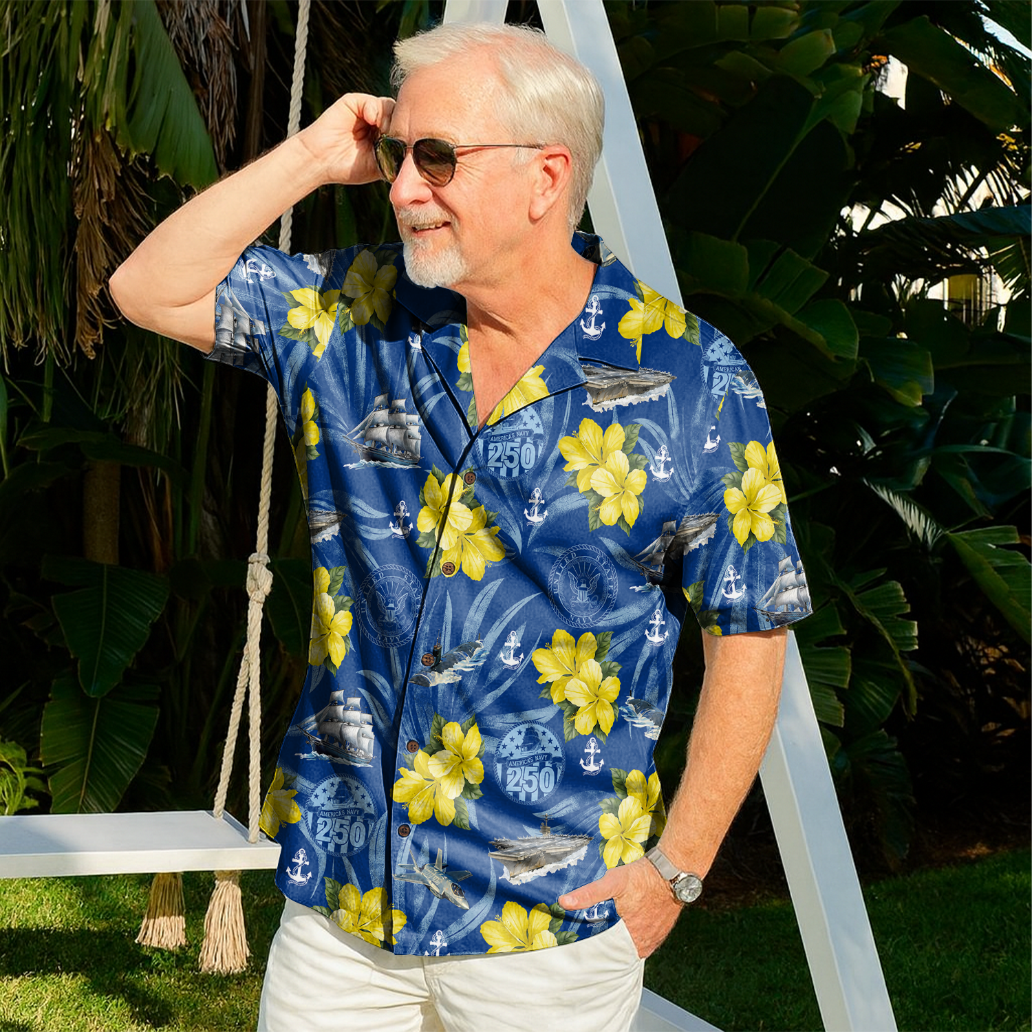 US NAVY 250th Years Of Service Hawaiian Shirt