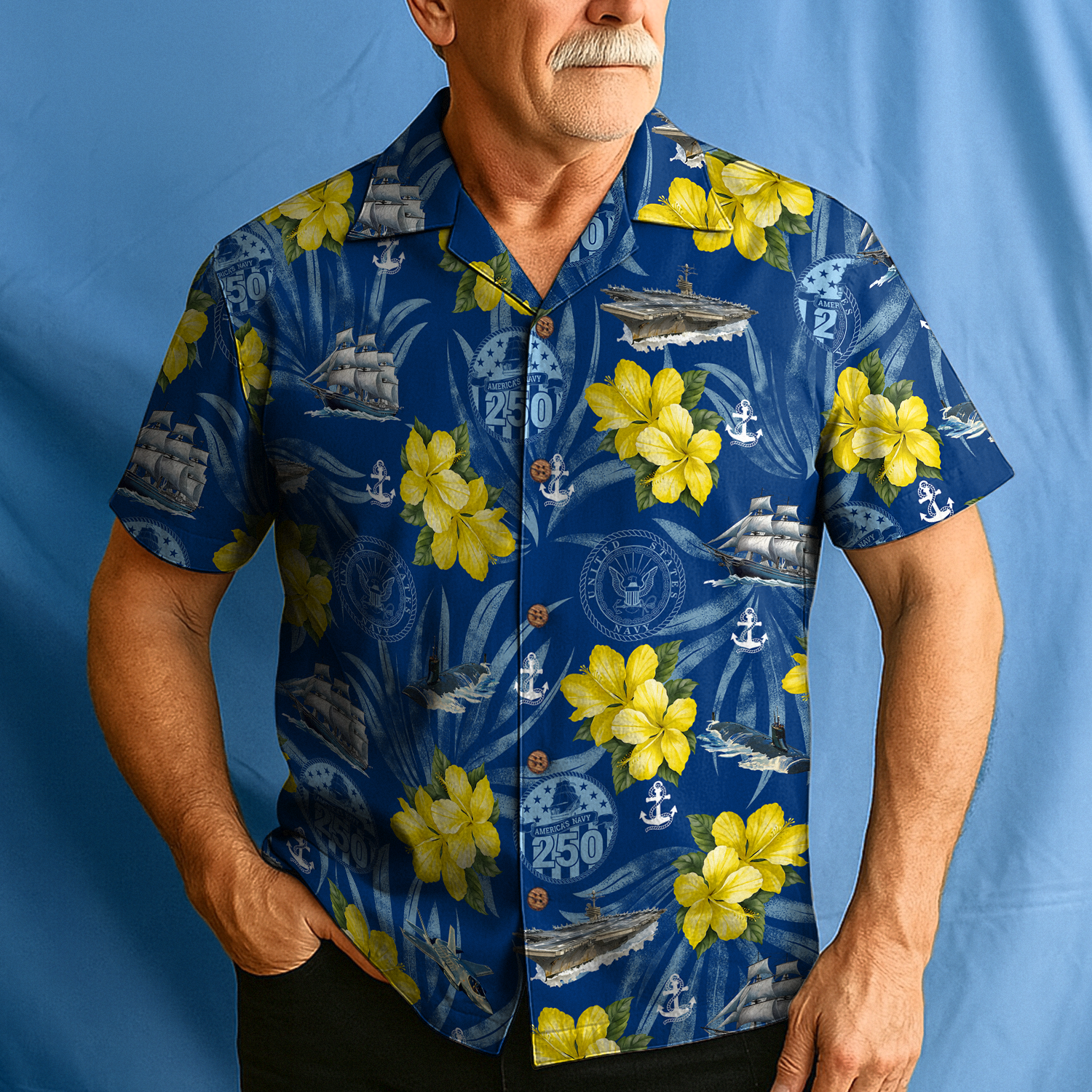 US NAVY 250th Years Of Service Hawaiian Shirt