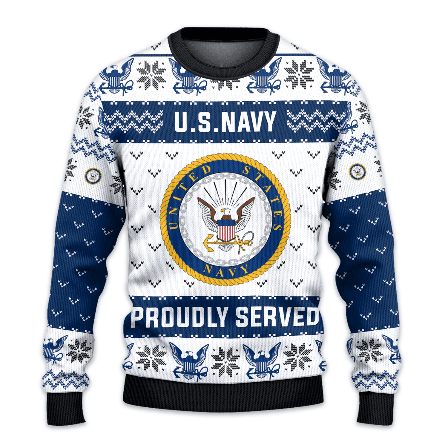 US NAVY 250th Years Of Service All-over-print Sweater