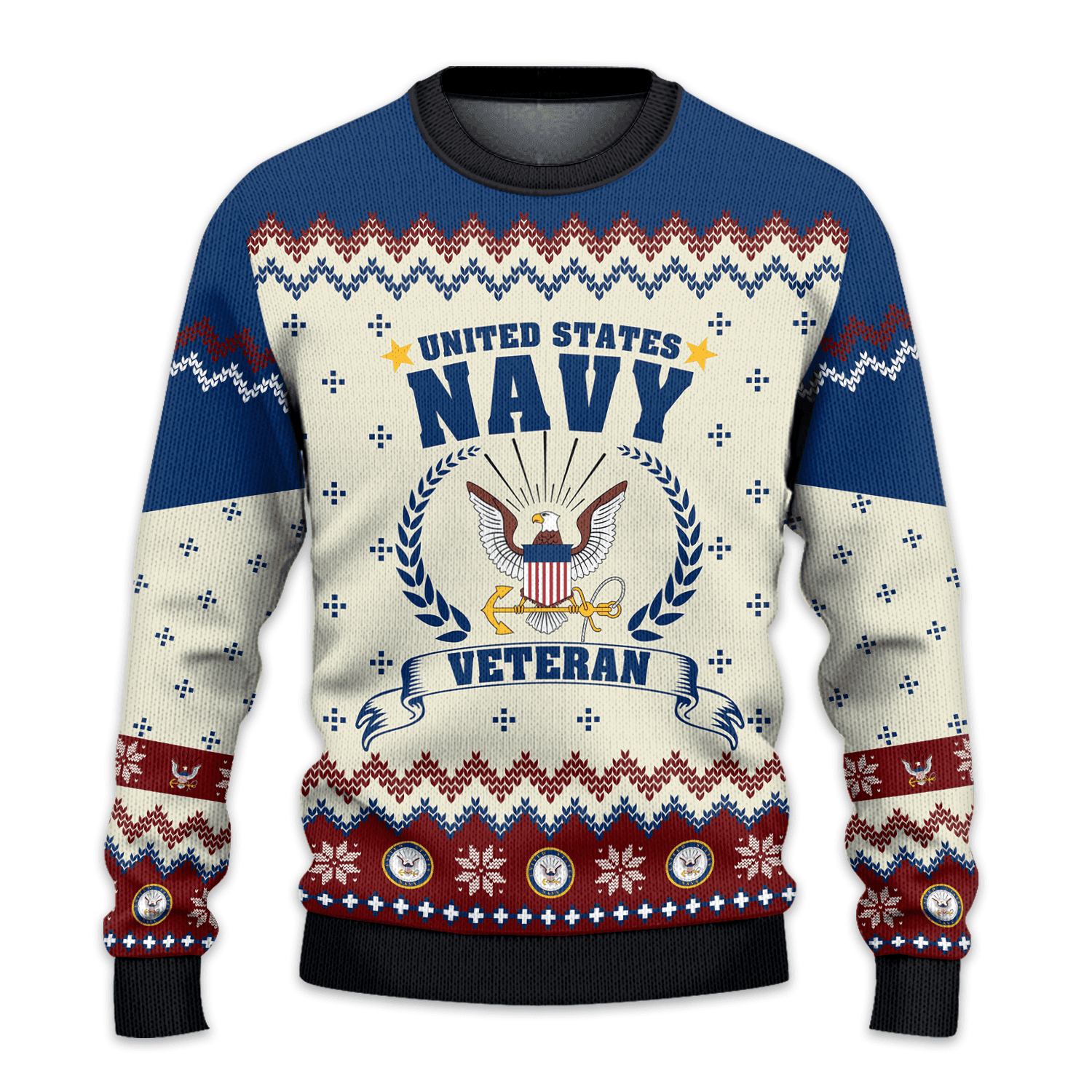 US NAVY 250th Years Of Service All-over-print Sweater