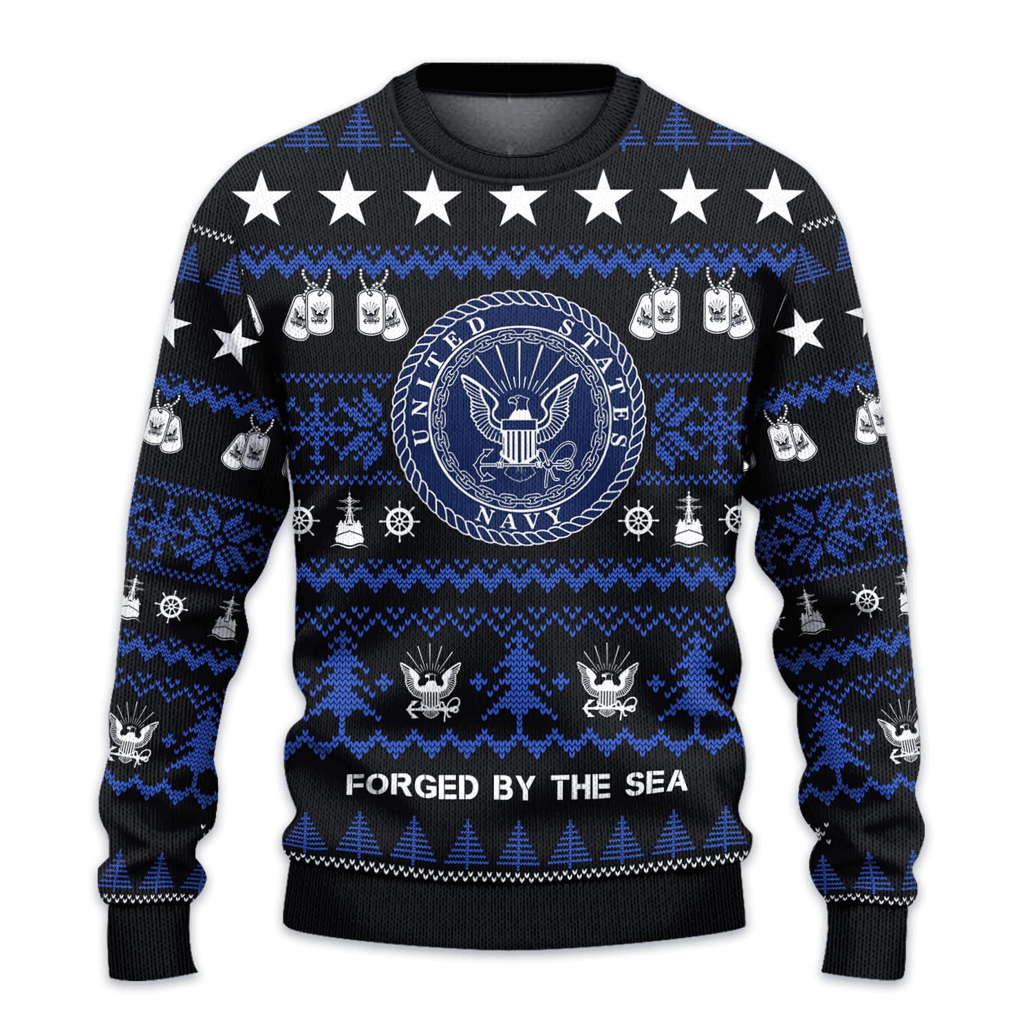 US NAVY 250th Years Of Service All-over-print Sweater