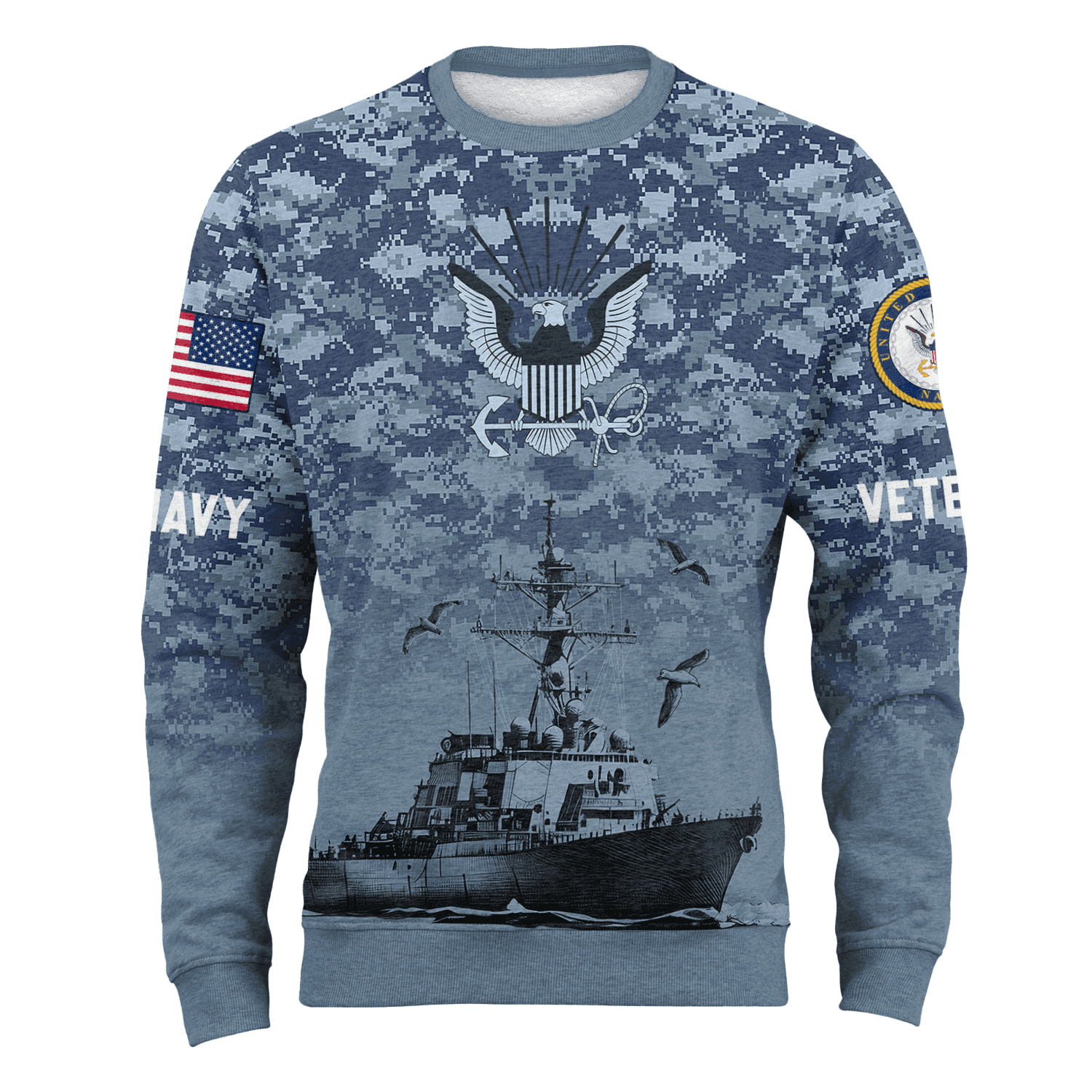 US NAVY 250th Years Of Service Fleece Sweatshirt