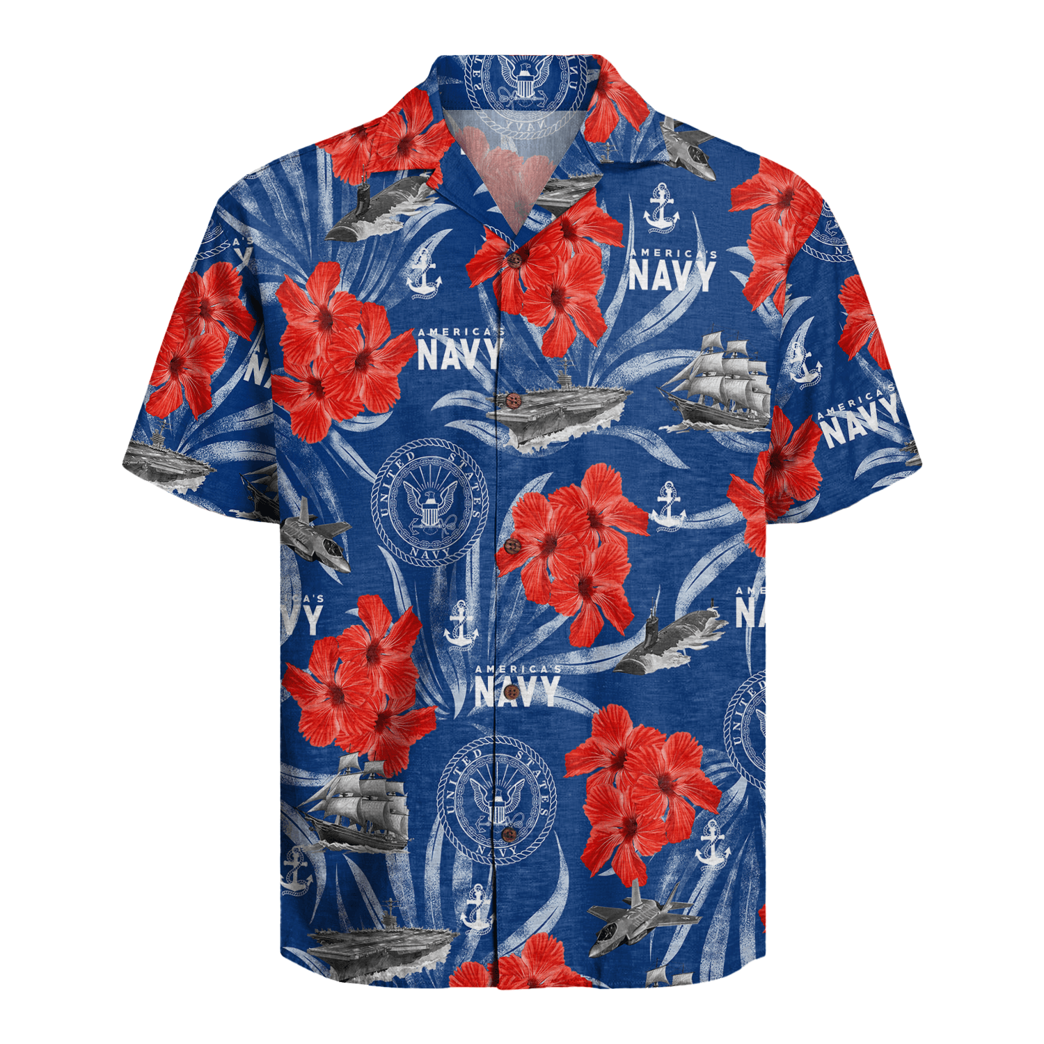 US Navy 250th Years Of Service Hawaiian Shirt