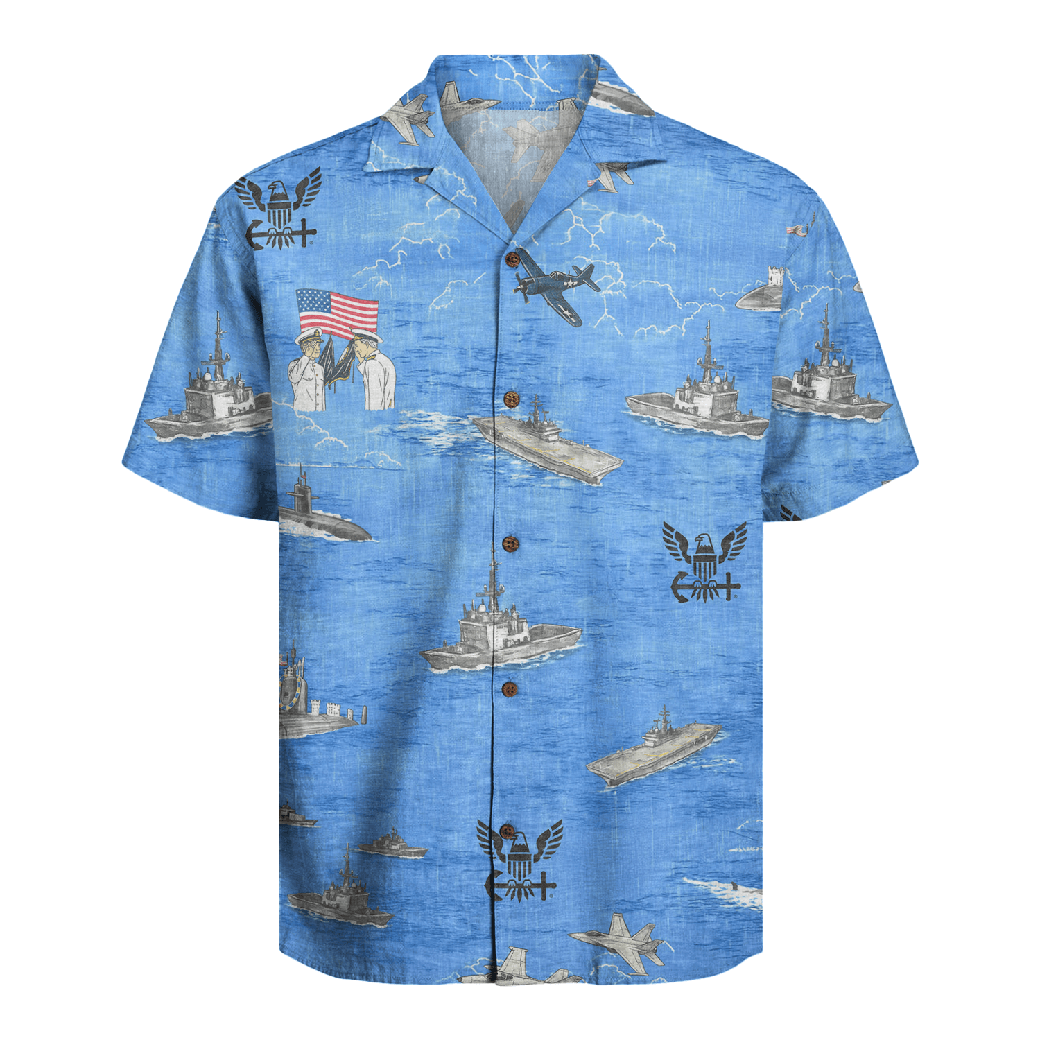 US Navy 250th Years Of Service Hawaiian Shirt