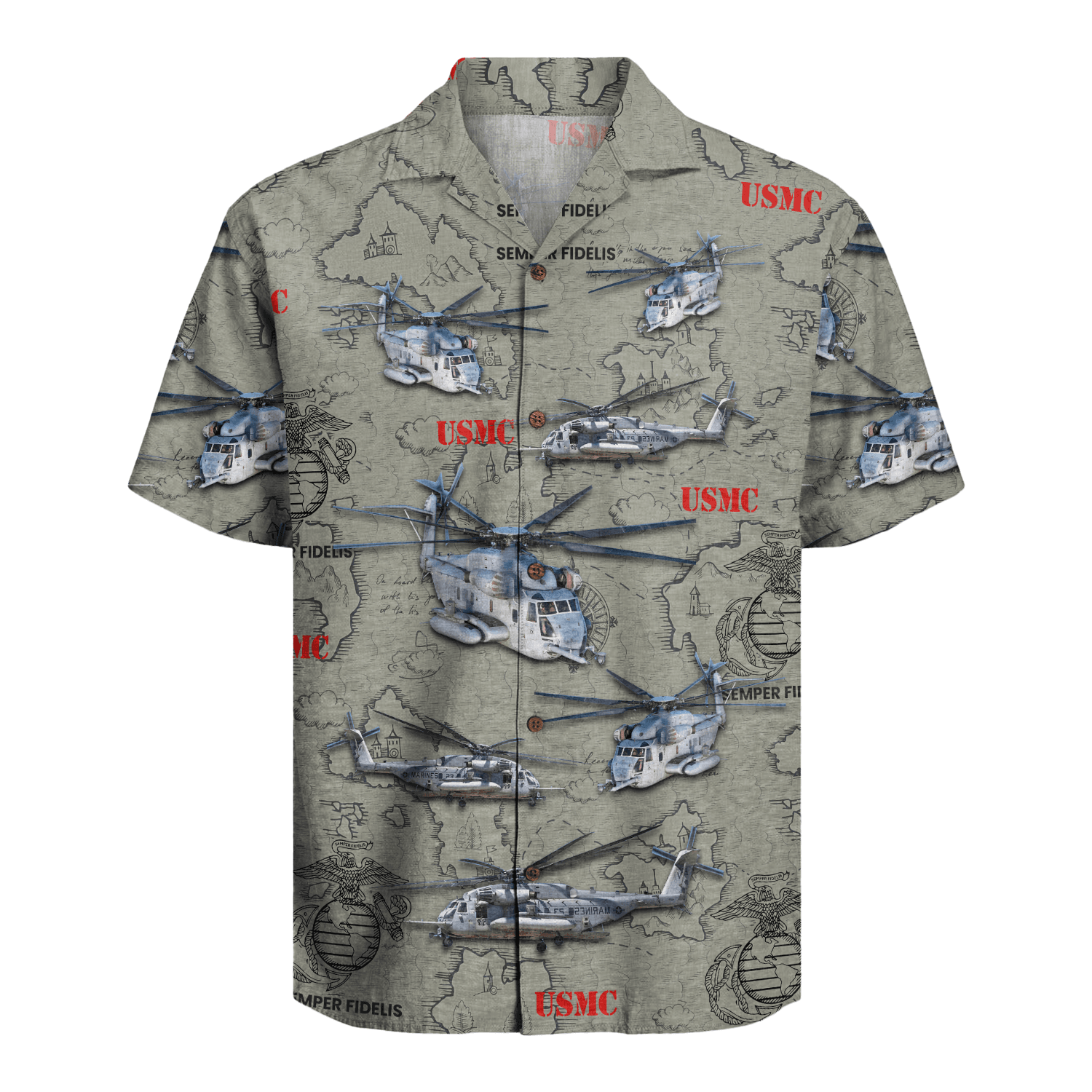 US MARINE 250th Years Of Service Hawaiian Shirt