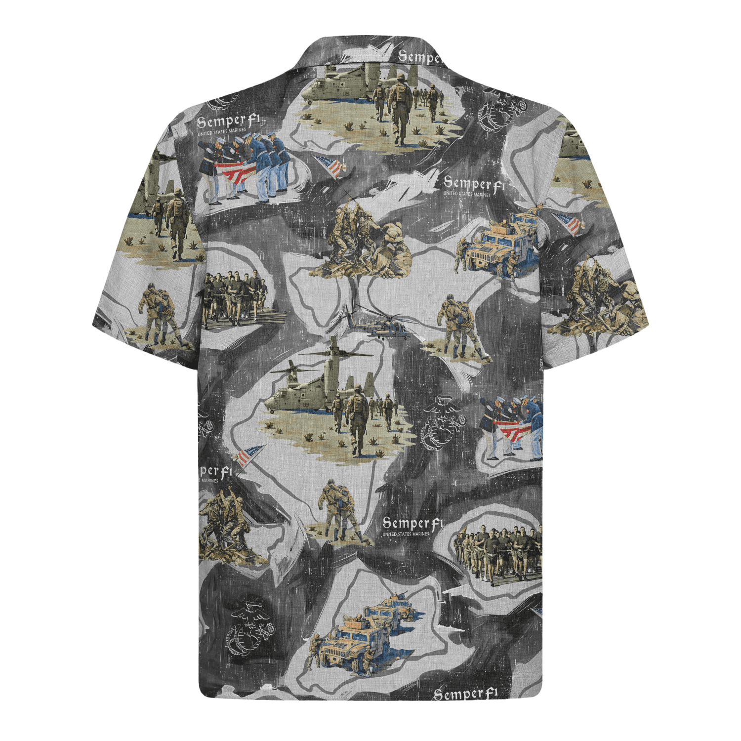 US Marine Corps 250th Years Of Service Hawaiian Shirt