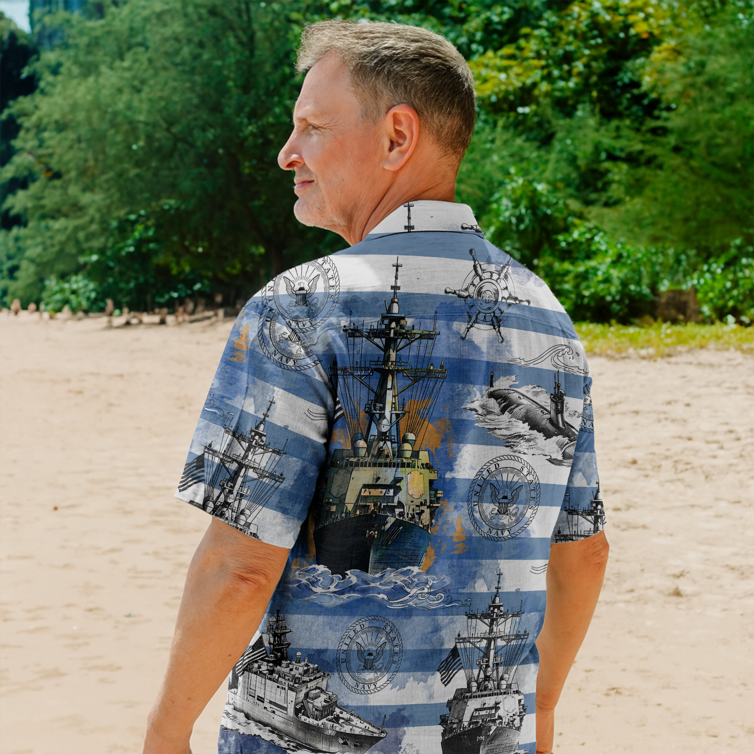 US Navy 250th Years Of Service Hawaiian Shirt