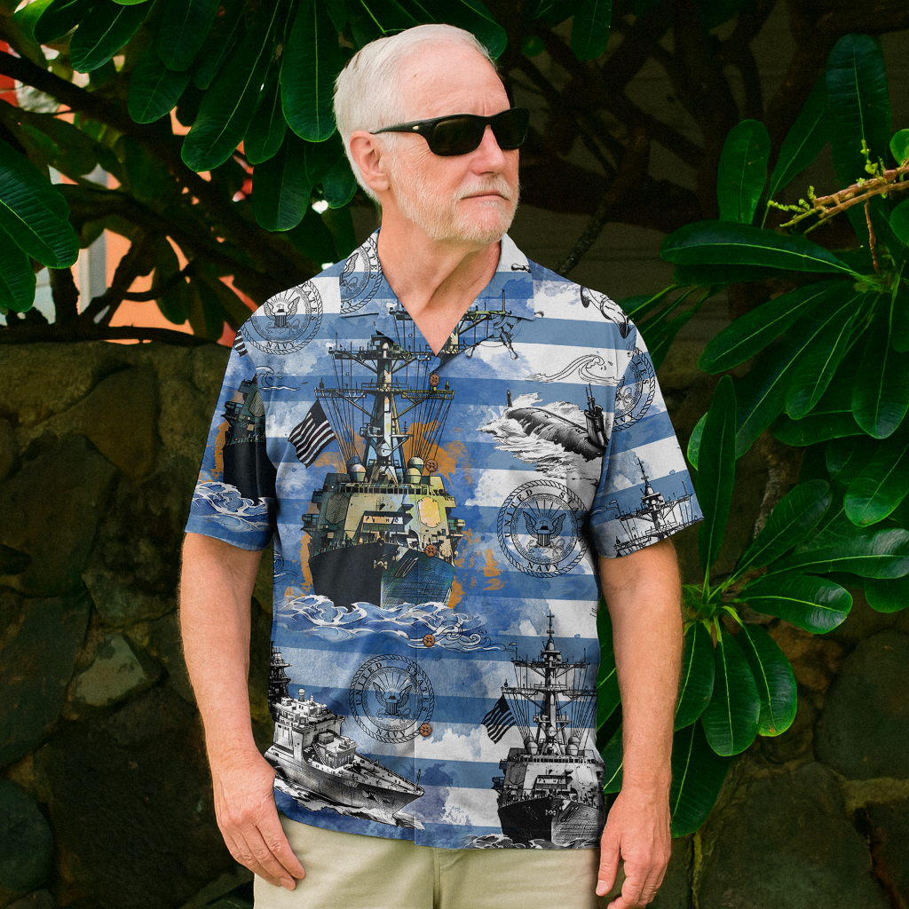 US Navy 250th Years Of Service Hawaiian Shirt