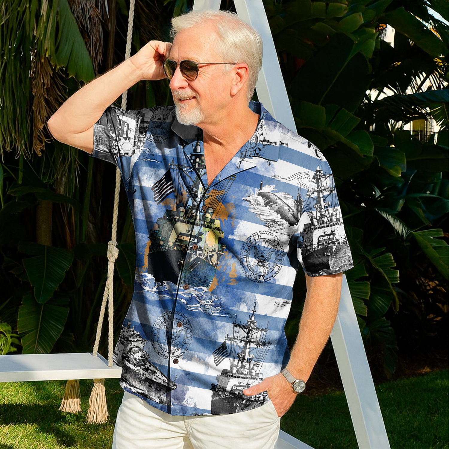 US Navy 250th Years Of Service Hawaiian Shirt