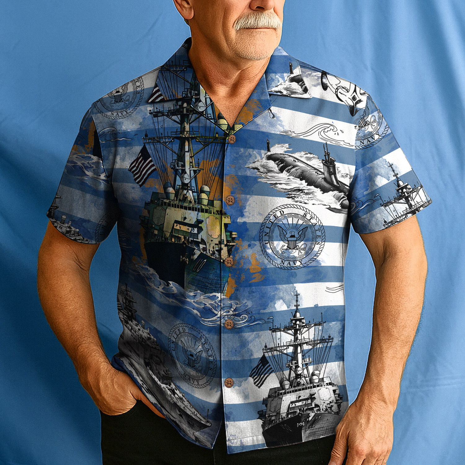 US Navy 250th Years Of Service Hawaiian Shirt