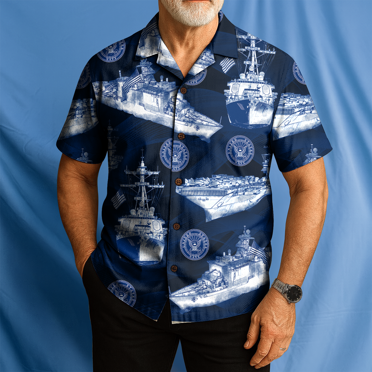 US Navy 250th Years Of Service Hawaiian Shirt