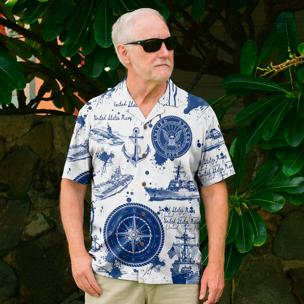 US Navy 250th Years Of Service Hawaiian Shirt