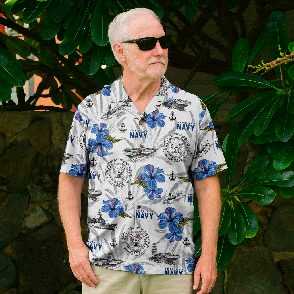US Navy 250th Years Of Service Hawaiian Shirt
