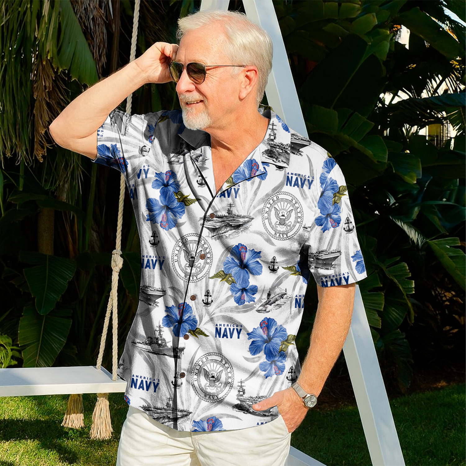 US Navy 250th Years Of Service Hawaiian Shirt