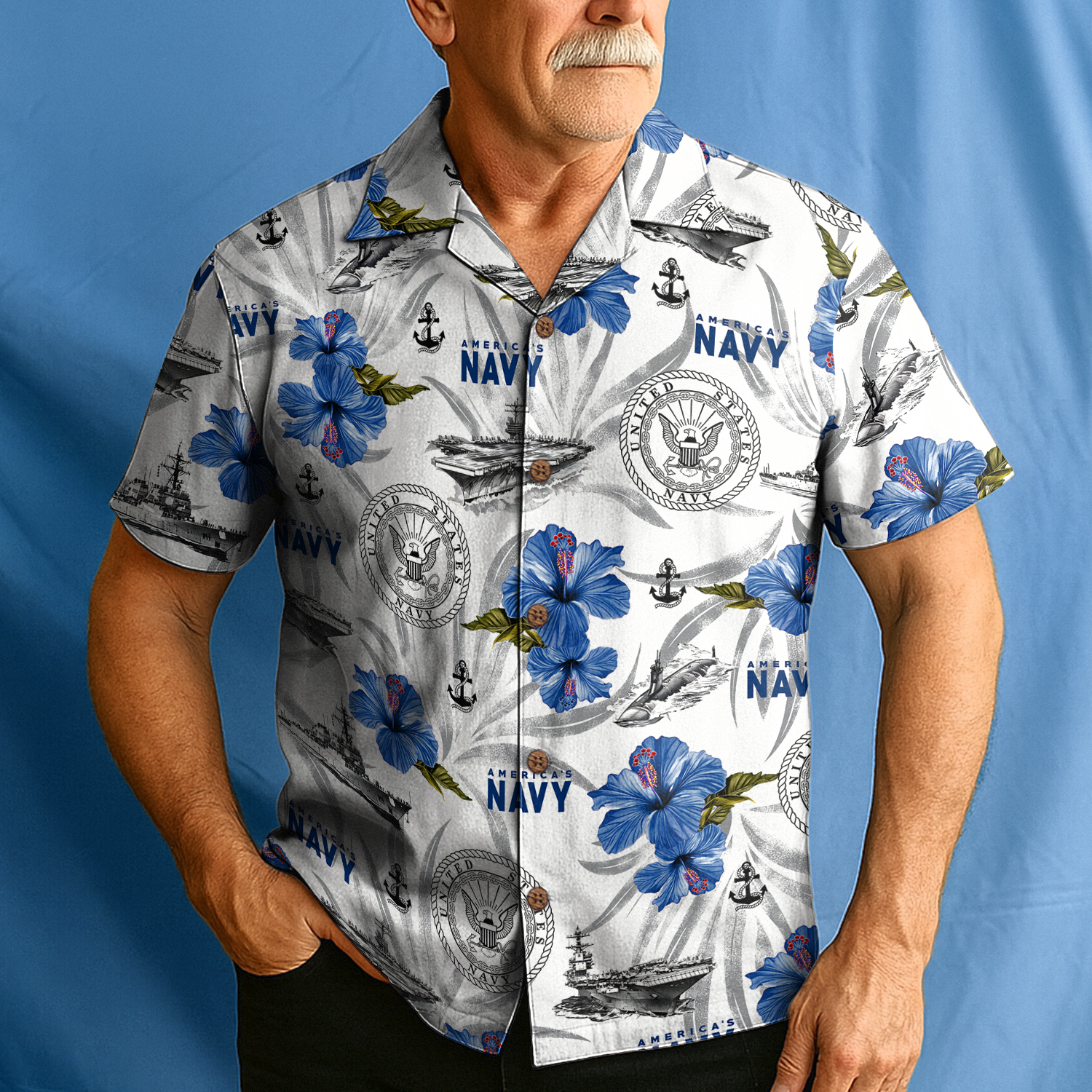 US Navy 250th Years Of Service Hawaiian Shirt
