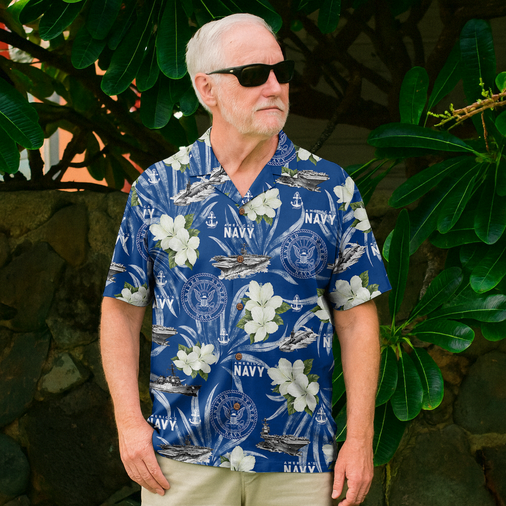 US Navy 250th Years Of Service Hawaiian Shirt