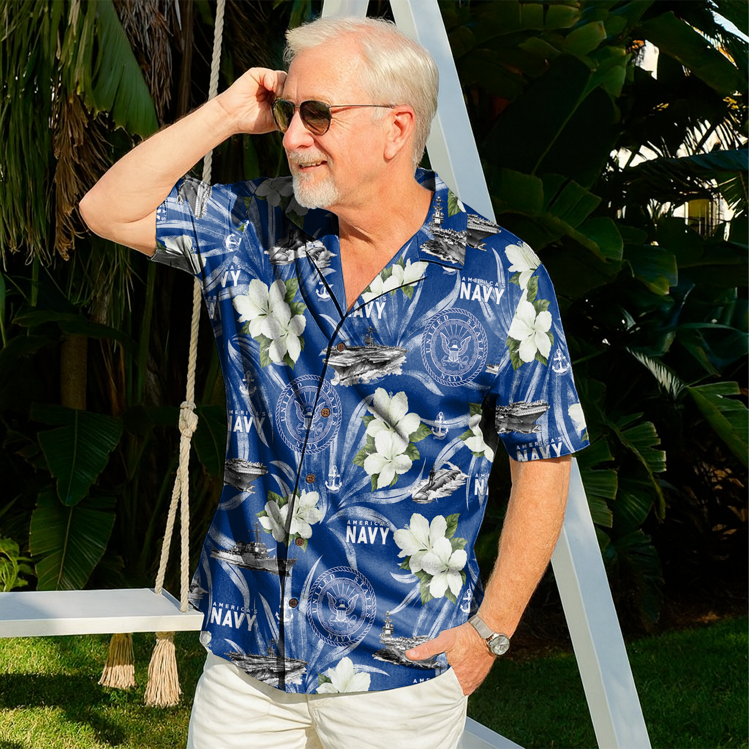 US Navy 250th Years Of Service Hawaiian Shirt