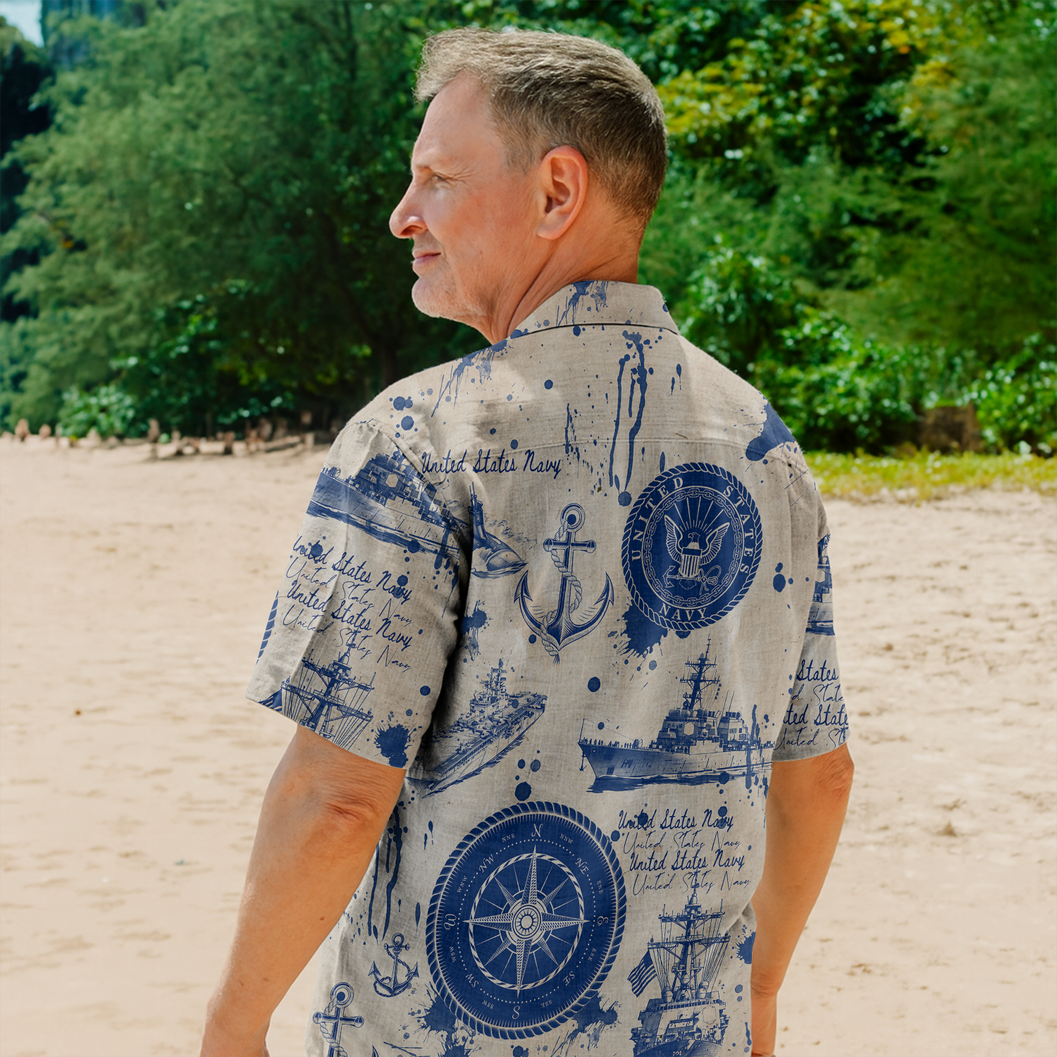 US Navy 250th Years Of Service Hawaiian Shirt
