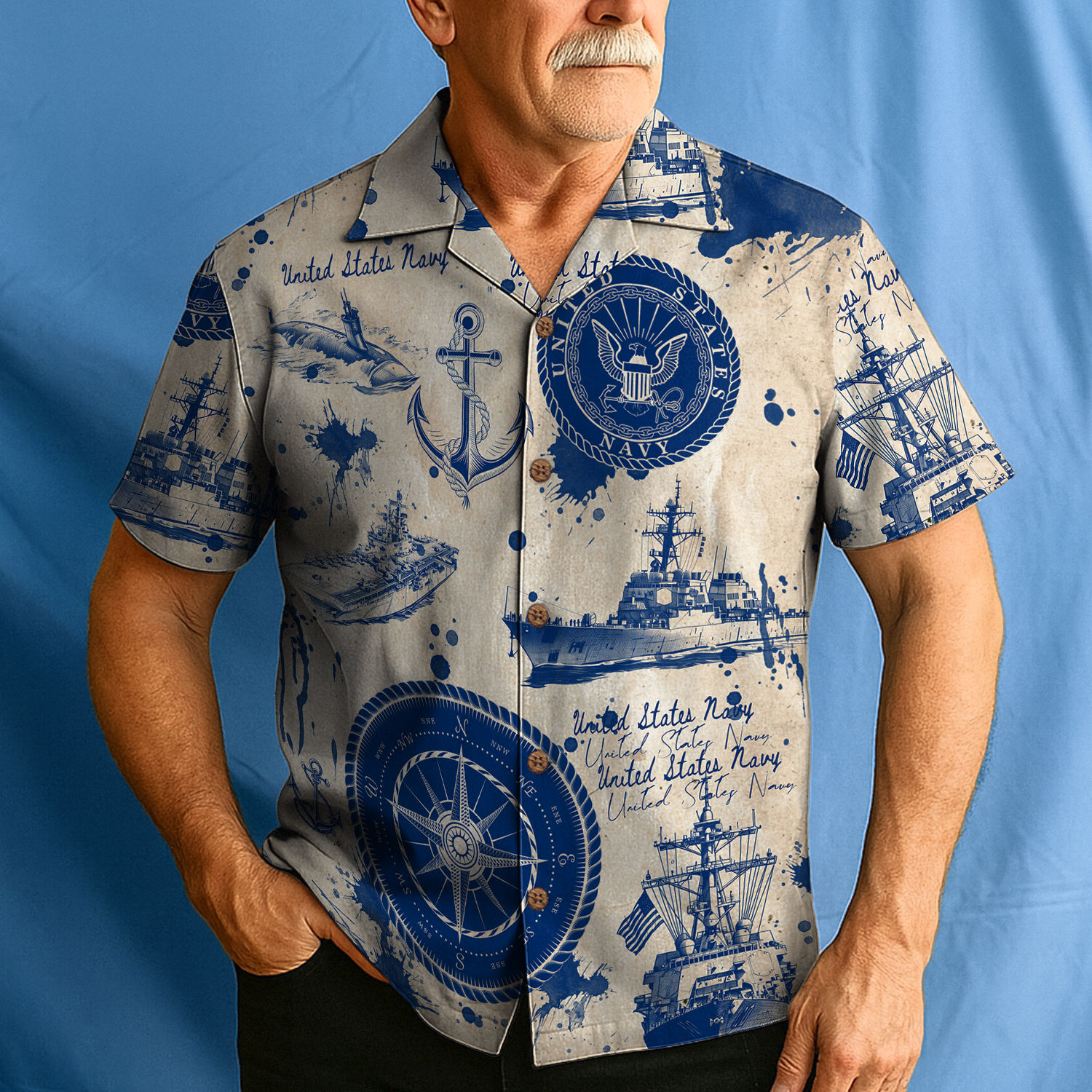 US Navy 250th Years Of Service Hawaiian Shirt