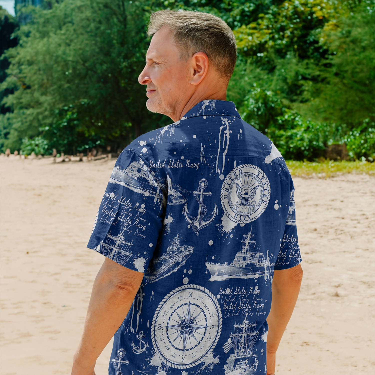 US Navy 250th Years Of Service Hawaiian Shirt