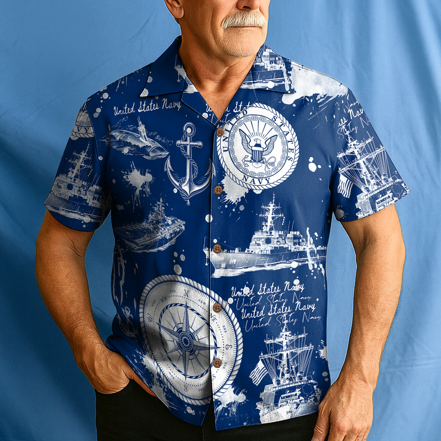 US Navy 250th Years Of Service Hawaiian Shirt
