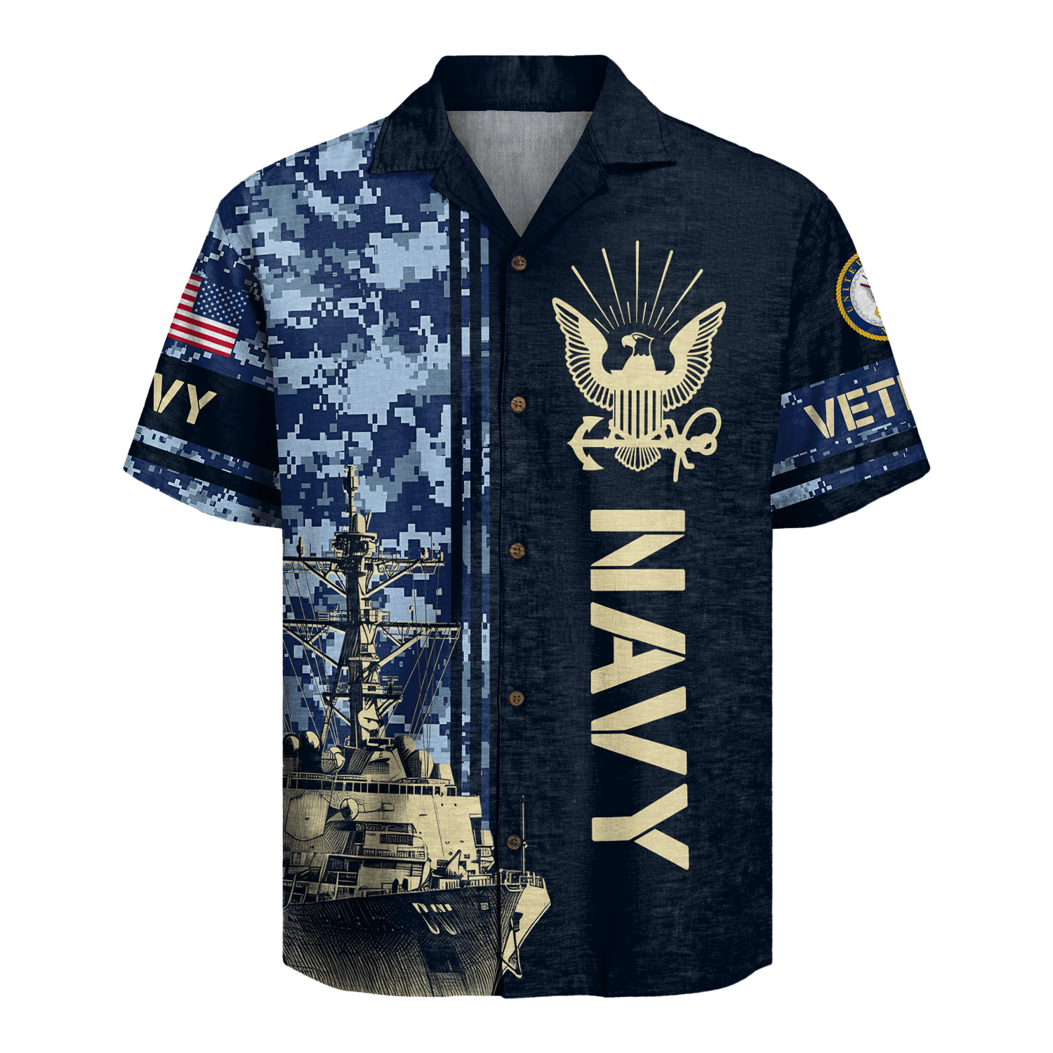 US Navy 250th Years Of Service Hawaiian Shirt