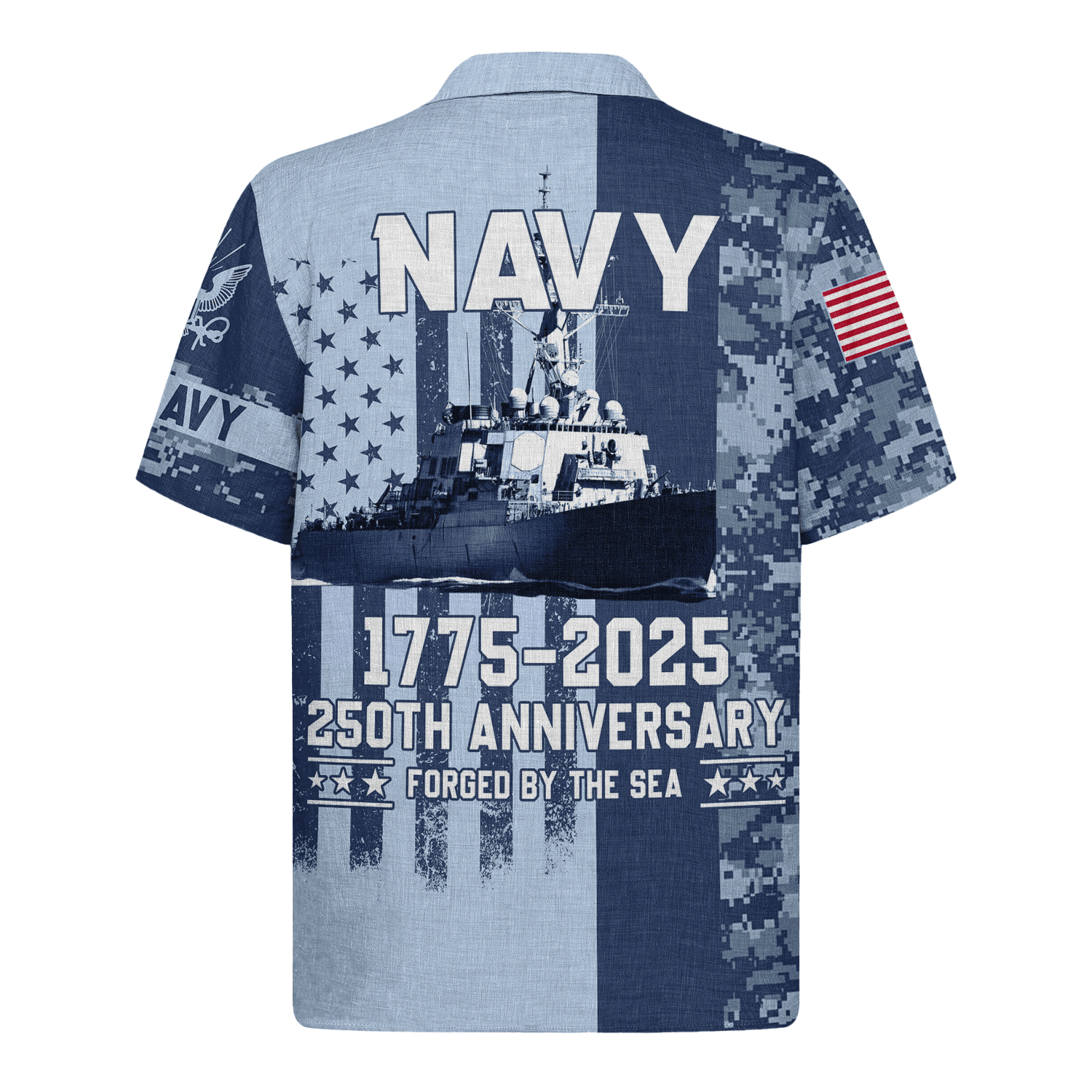 US Navy 250th Years Of Service Hawaiian Shirt