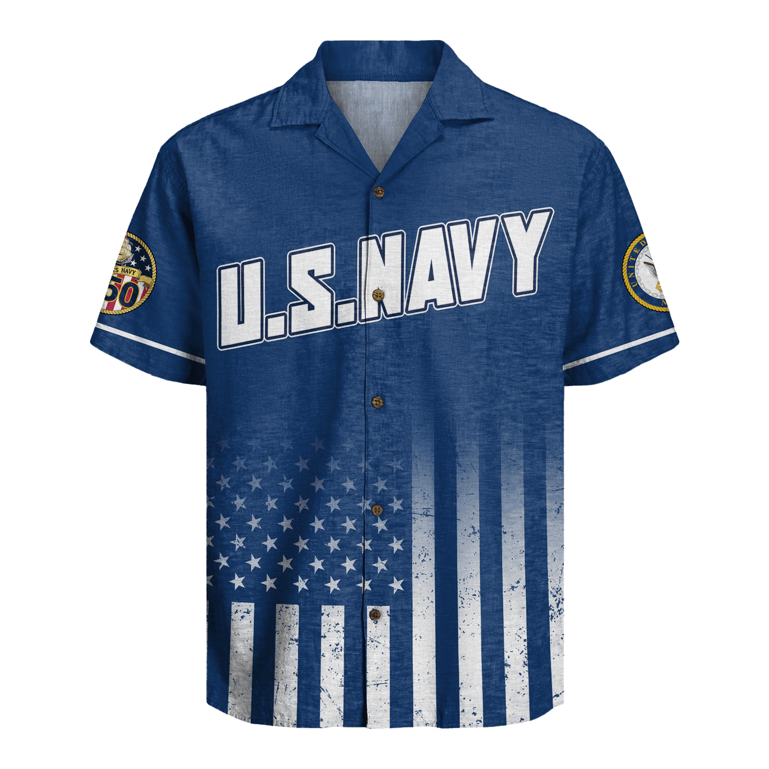 US Navy 250th Years Of Service Hawaiian Shirt