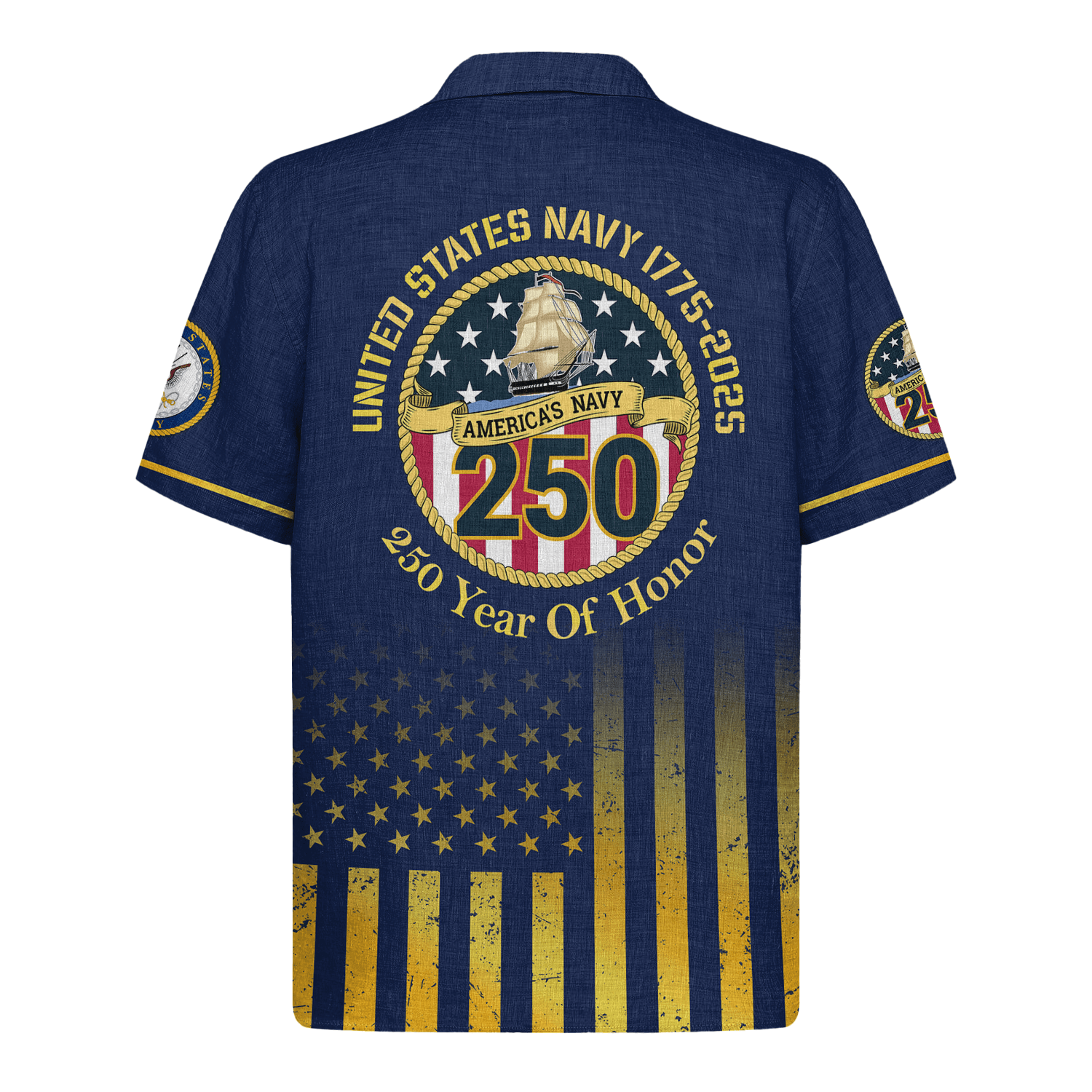 US Navy 250th Years Of Service Hawaiian Shirt