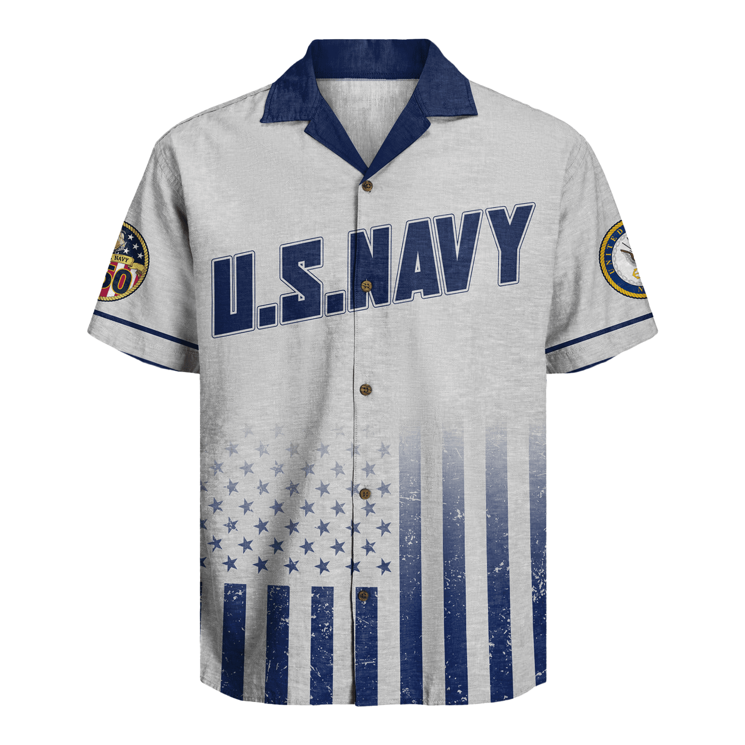 US Navy 250th Years Of Service Hawaiian Shirt