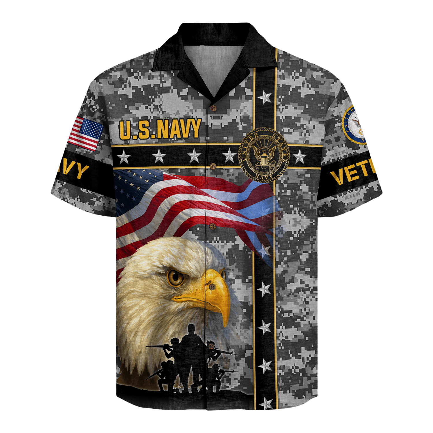 US Navy 250th Years Of Service Hawaiian Shirt
