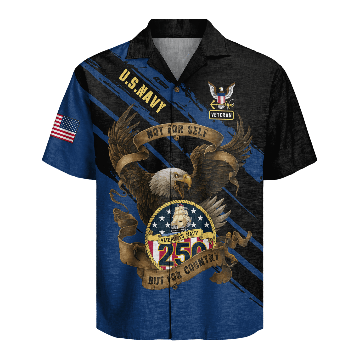 US Navy 250th Years Of Service Hawaiian Shirt
