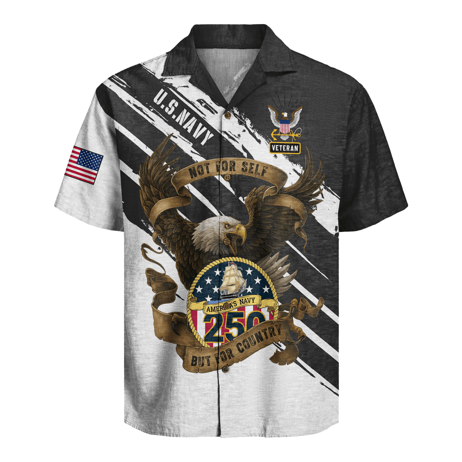 US Navy 250th Years Of Service Hawaiian Shirt