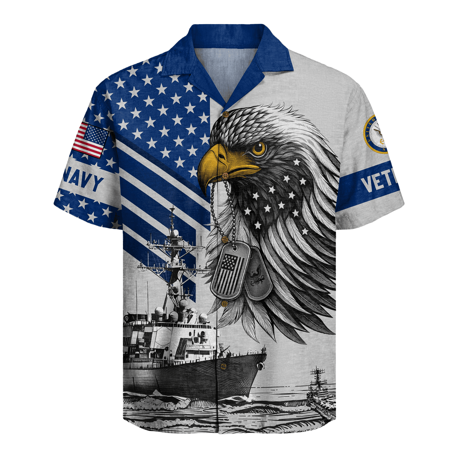US Navy 250th Years Of Service Hawaiian Shirt