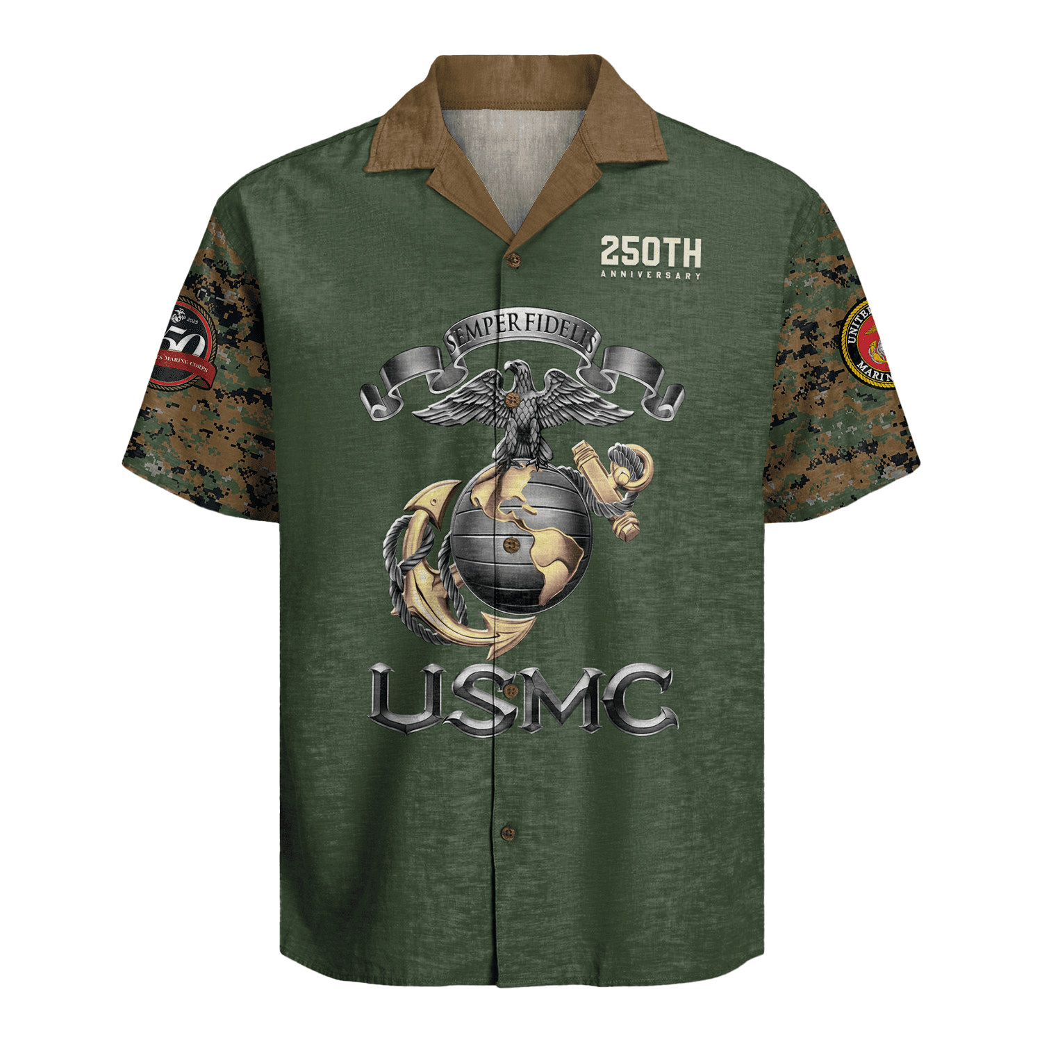 US MARINE 250th Years Of Service Hawaiian Shirt