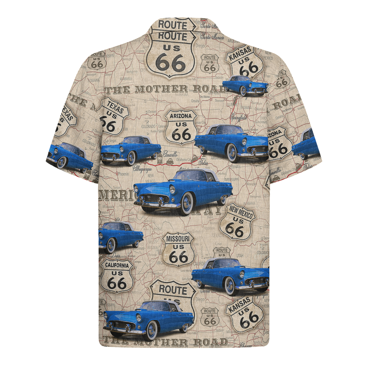 Personalized Hawaiian Shirt With Cars – Route66