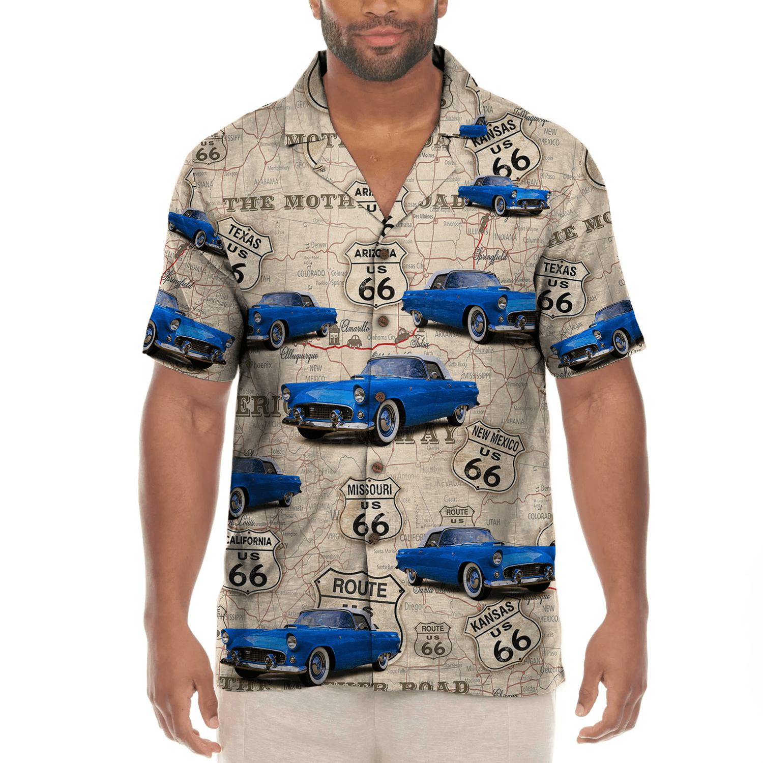 Personalized Hawaiian Shirt With Cars – Route66