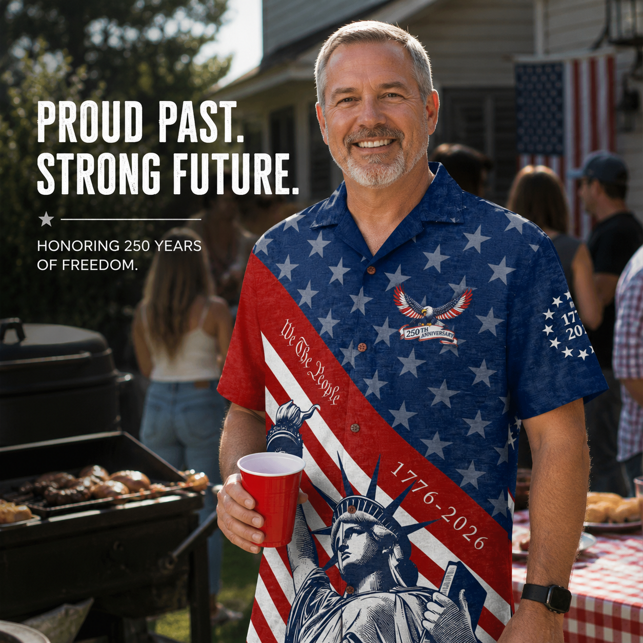 America 250 Years Of Freedom Hawaiian Shirt