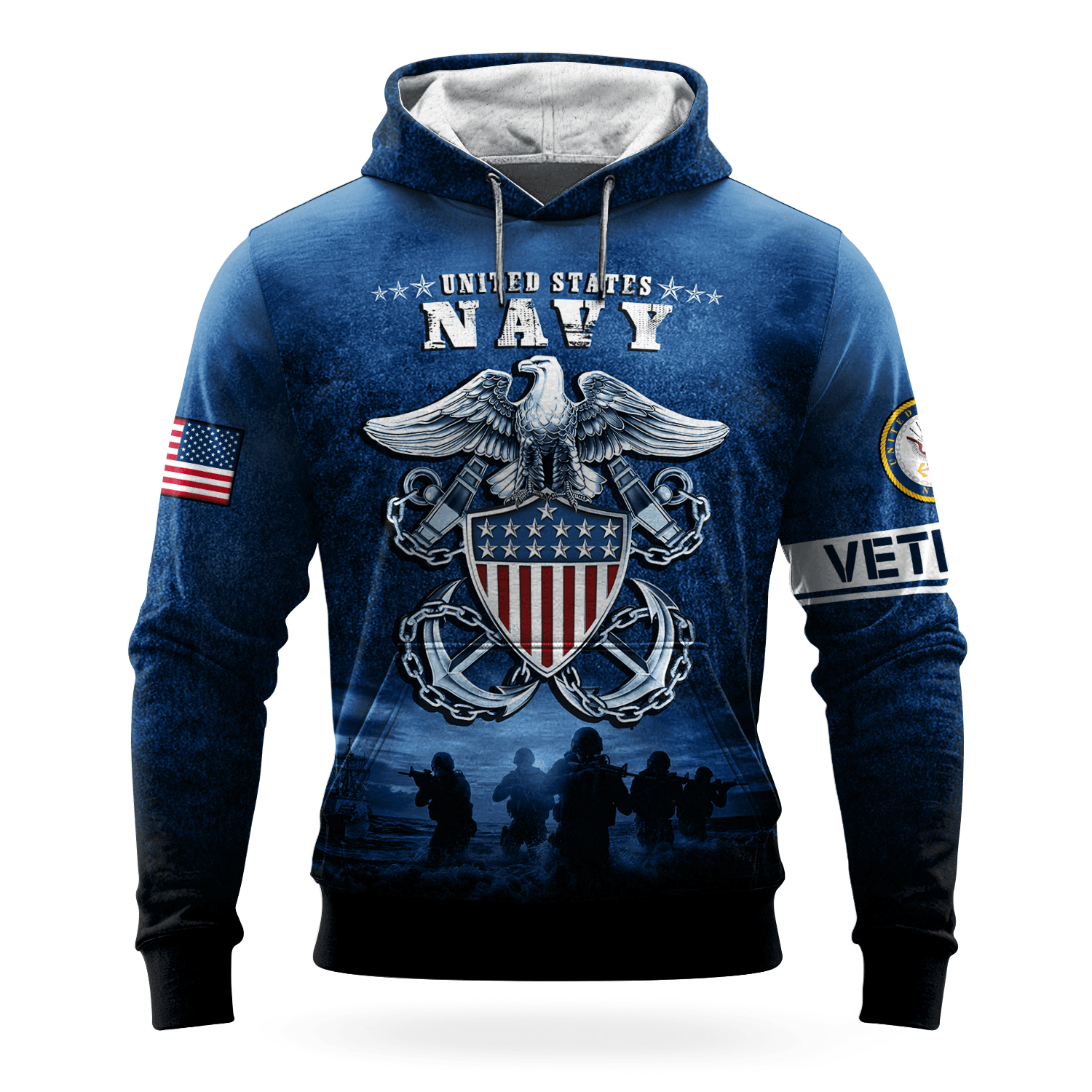 US NAVY 250th Years Of Service All-over Hoodie