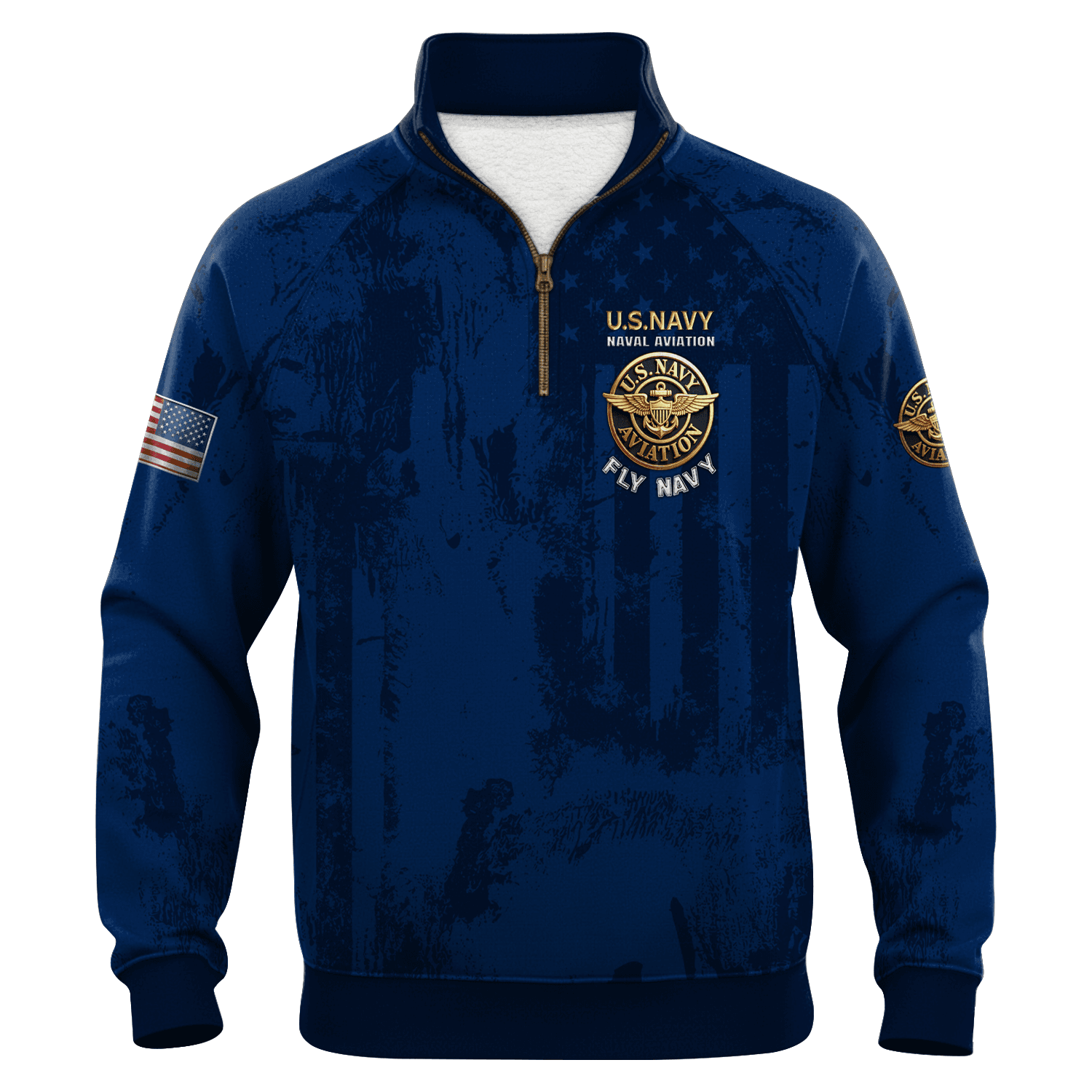 US Navy Naval Aviation Quarter Zip Sweatshirt