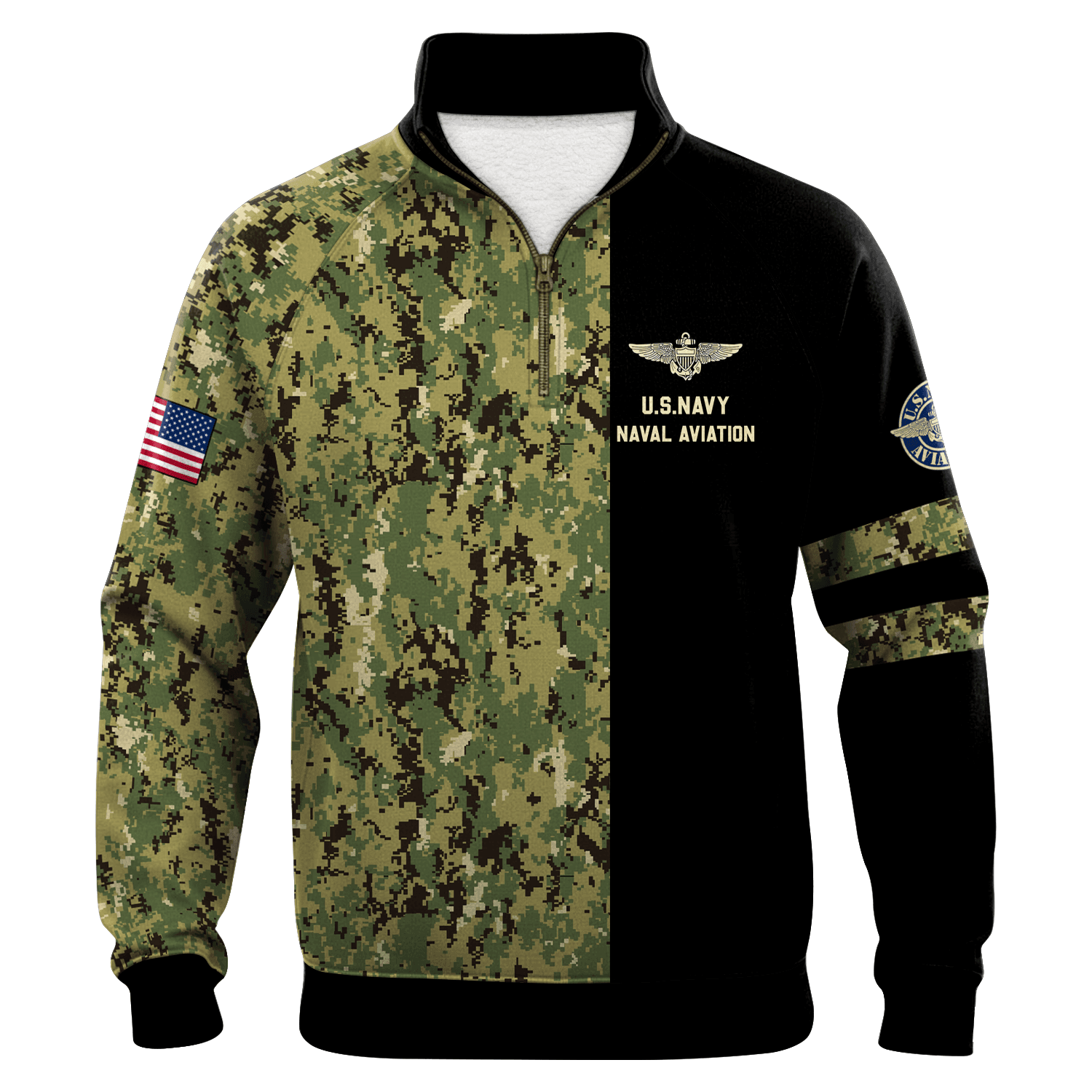 US Navy Naval Aviation Quarter Zip Sweatshirt