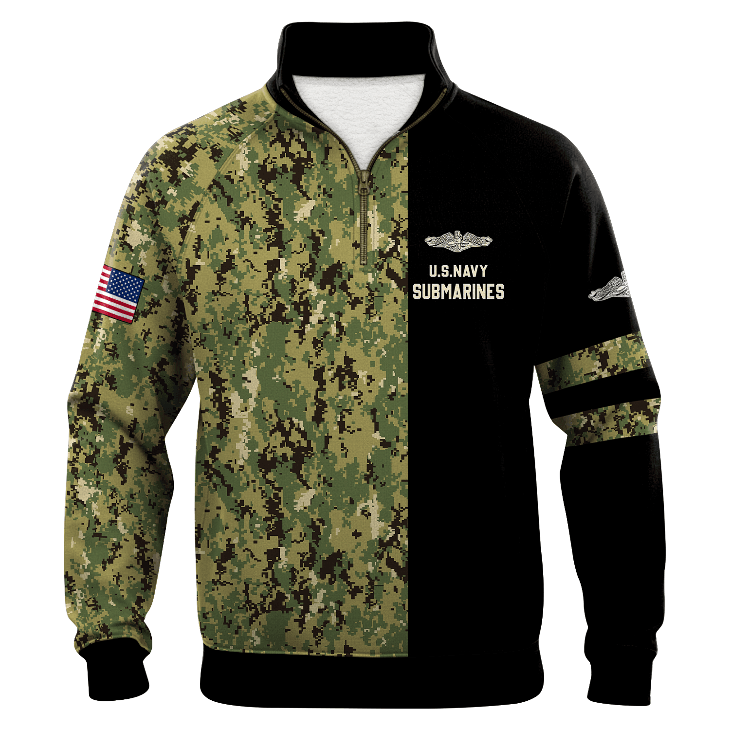 US Navy Submarines Quarter Zip Sweatshirt