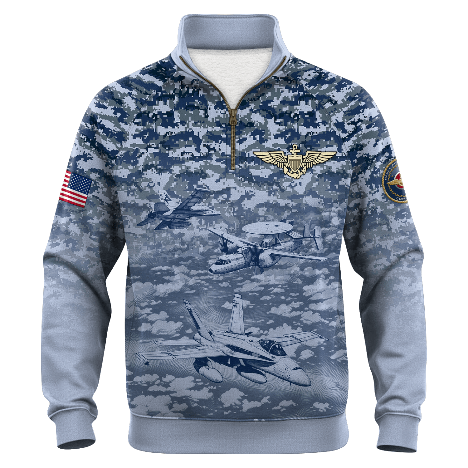 US Navy Navair Quarter Zip Sweatshirt
