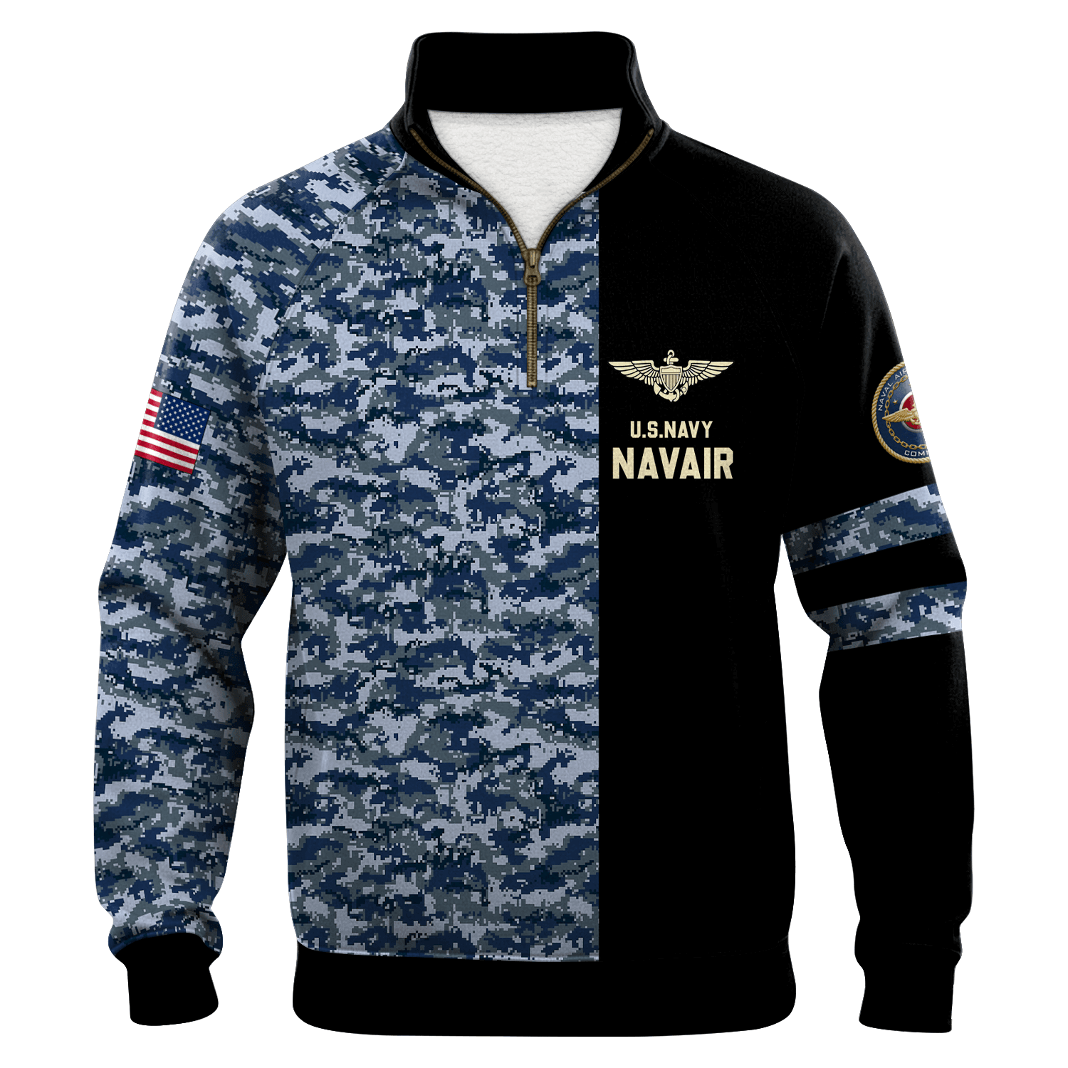US Navy Navair Quarter Zip Sweatshirt