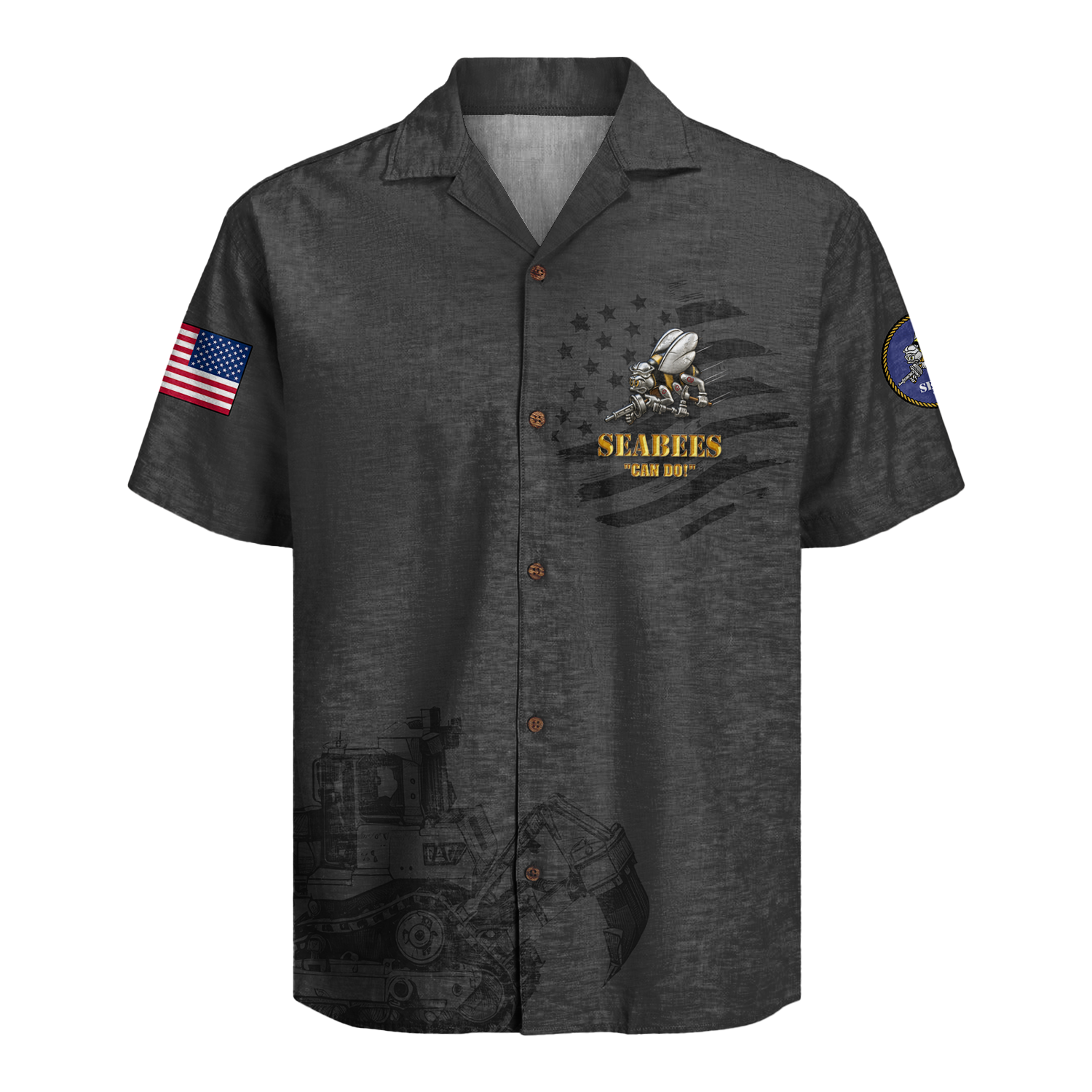 US Navy Seabees 250th Years Of Service Hawaiian Shirt