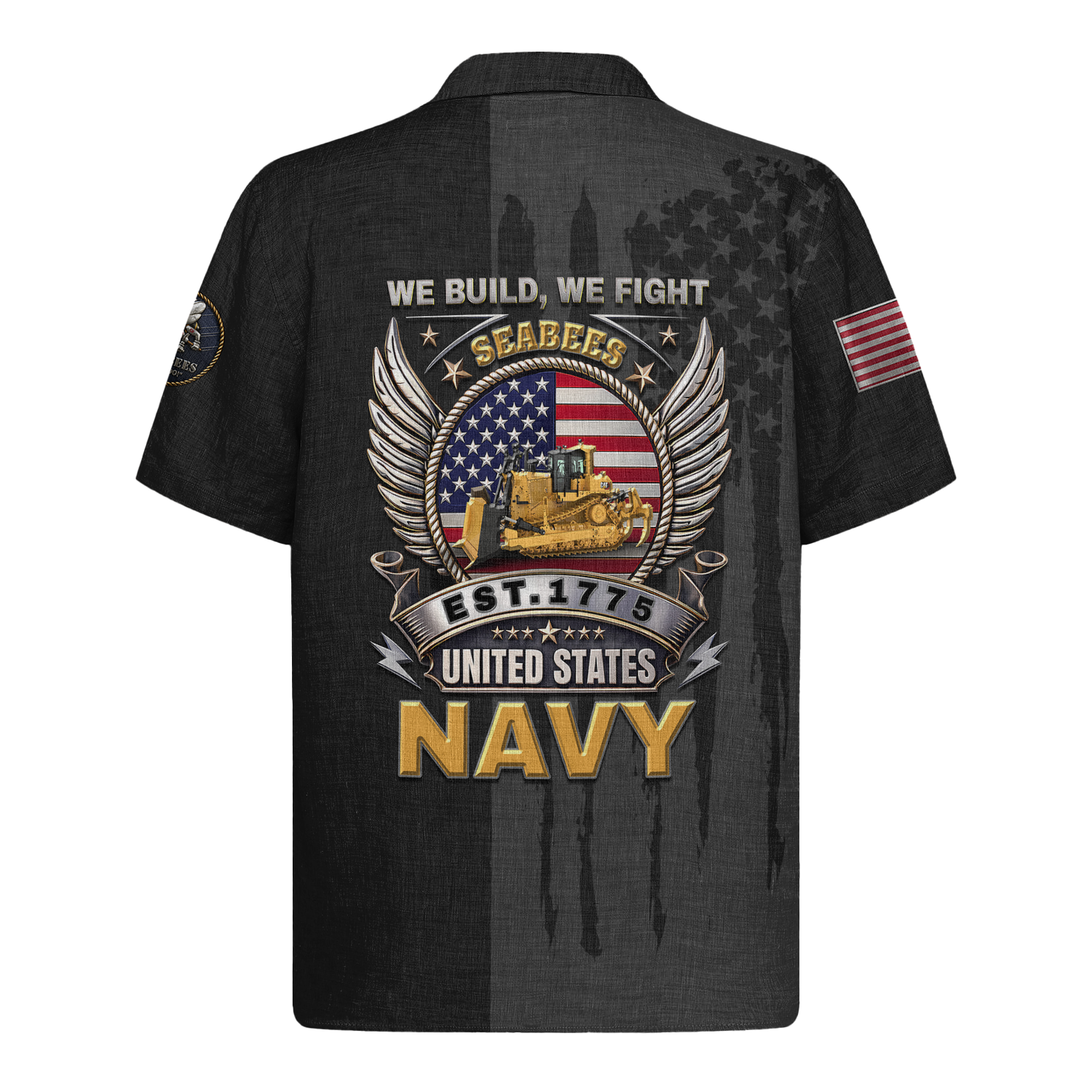 US Navy Seabees 250th Years Of Service Hawaiian Shirt